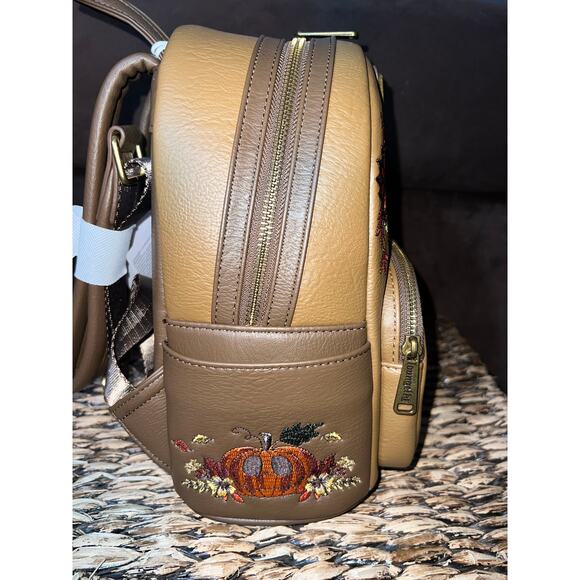 Loungefly Nightmare Before Christmas Zero Fall Floral Zero Mini Backpack Set - Picture 5 of 9